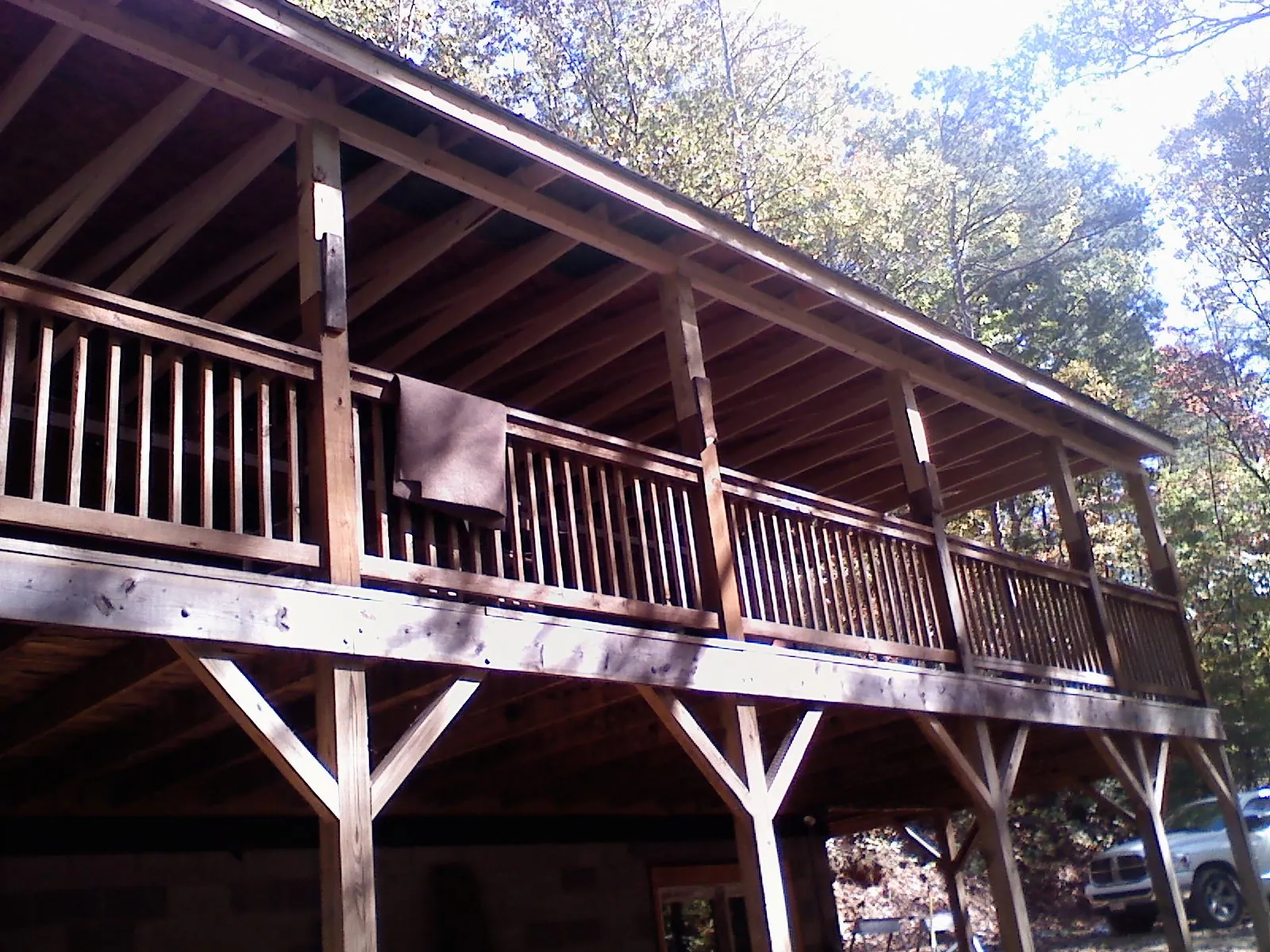 Timber framing under a new elevated porch and deck — Roof Leak Repair in Fort Mitchell by Roofing Brothers